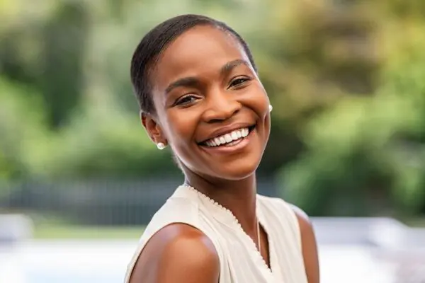 Woman with beautiful skin from Perfect 10 peel