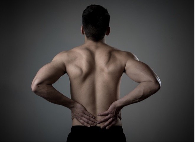 man with low back pain